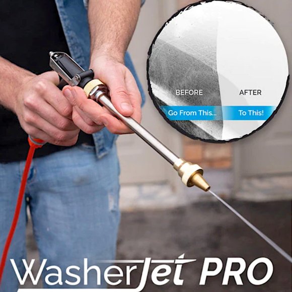 WasherJet PRO Portable Pressure Washer & Soap Dispenser CLEANS CAR FLOOR WINDOWS - Picture 4 of 15